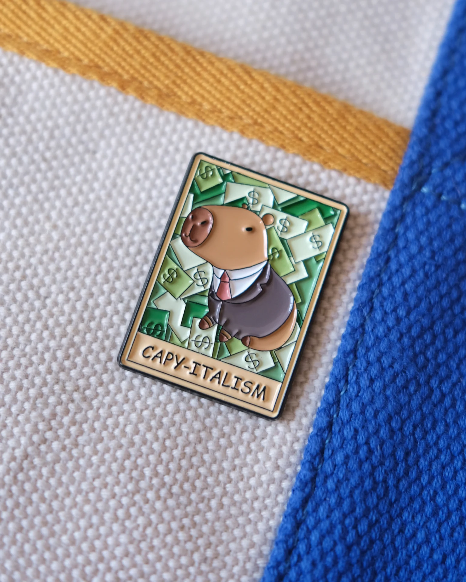 CAPY-ITALISM Enamel Pin - Image 2