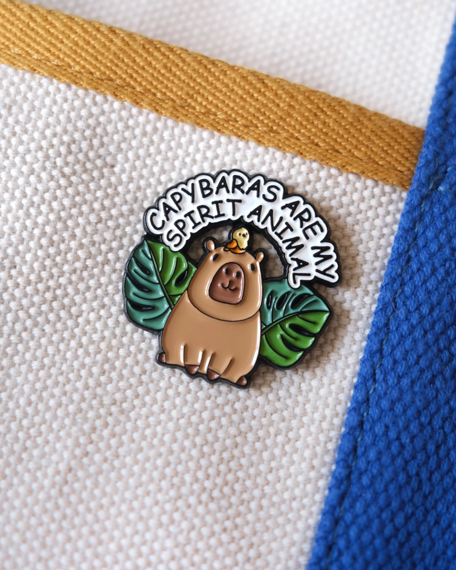 Capybaras Are My Spirit Animal Enamel Pin - Image 2