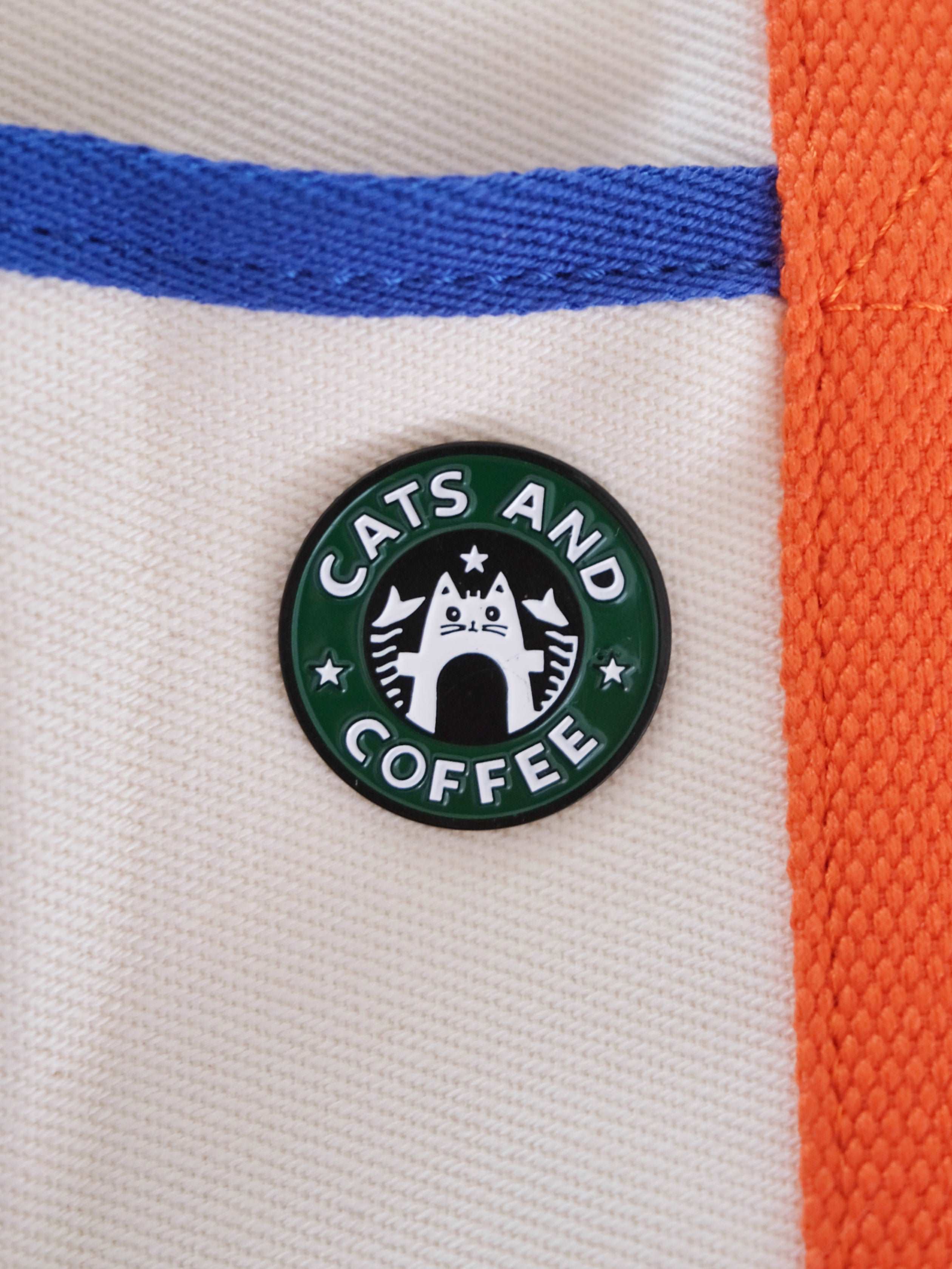 "Cats and Coffee" Enamel Pin - Image 7