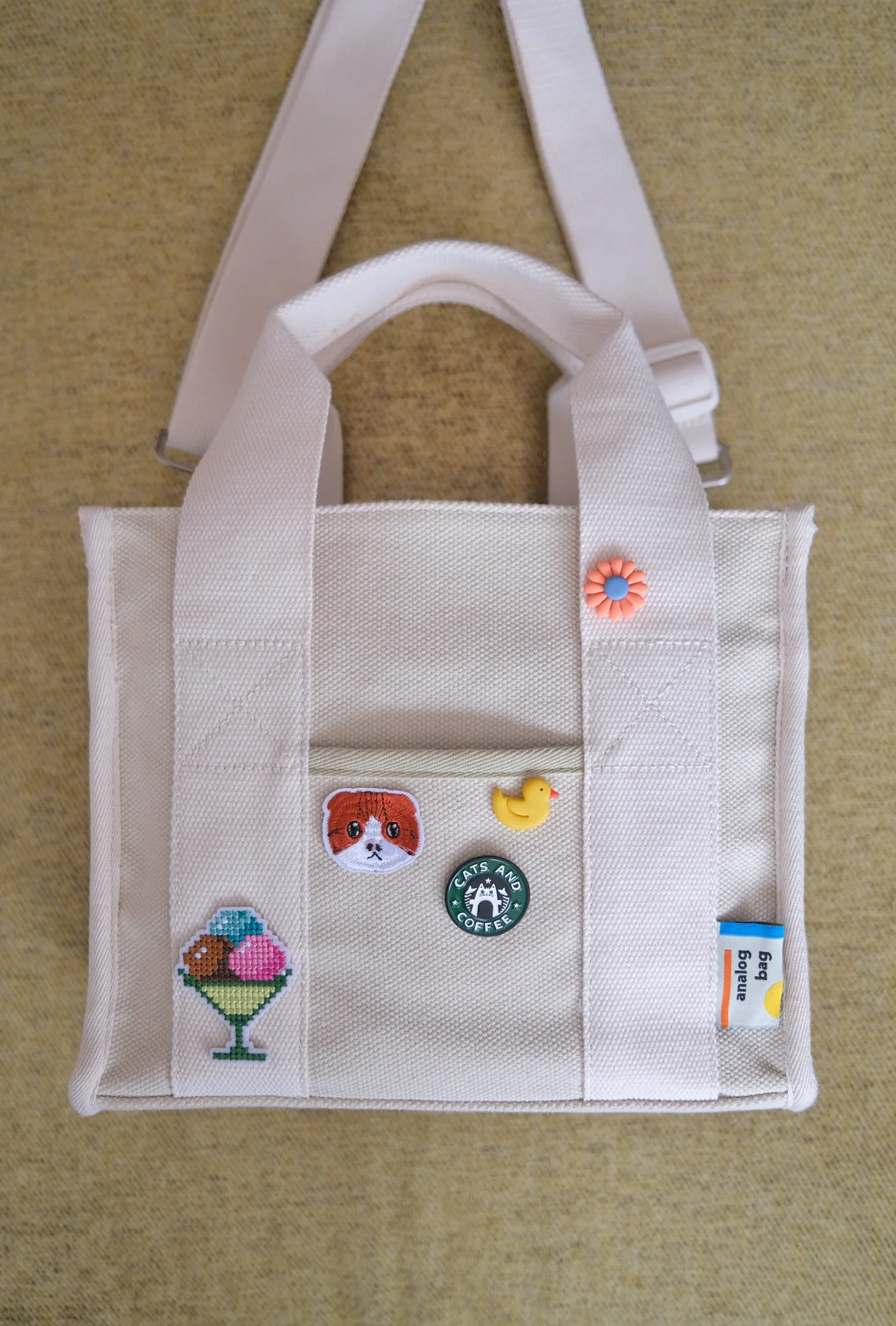 Cross Stitched Ice Cream Iron-on Patch - Image 2