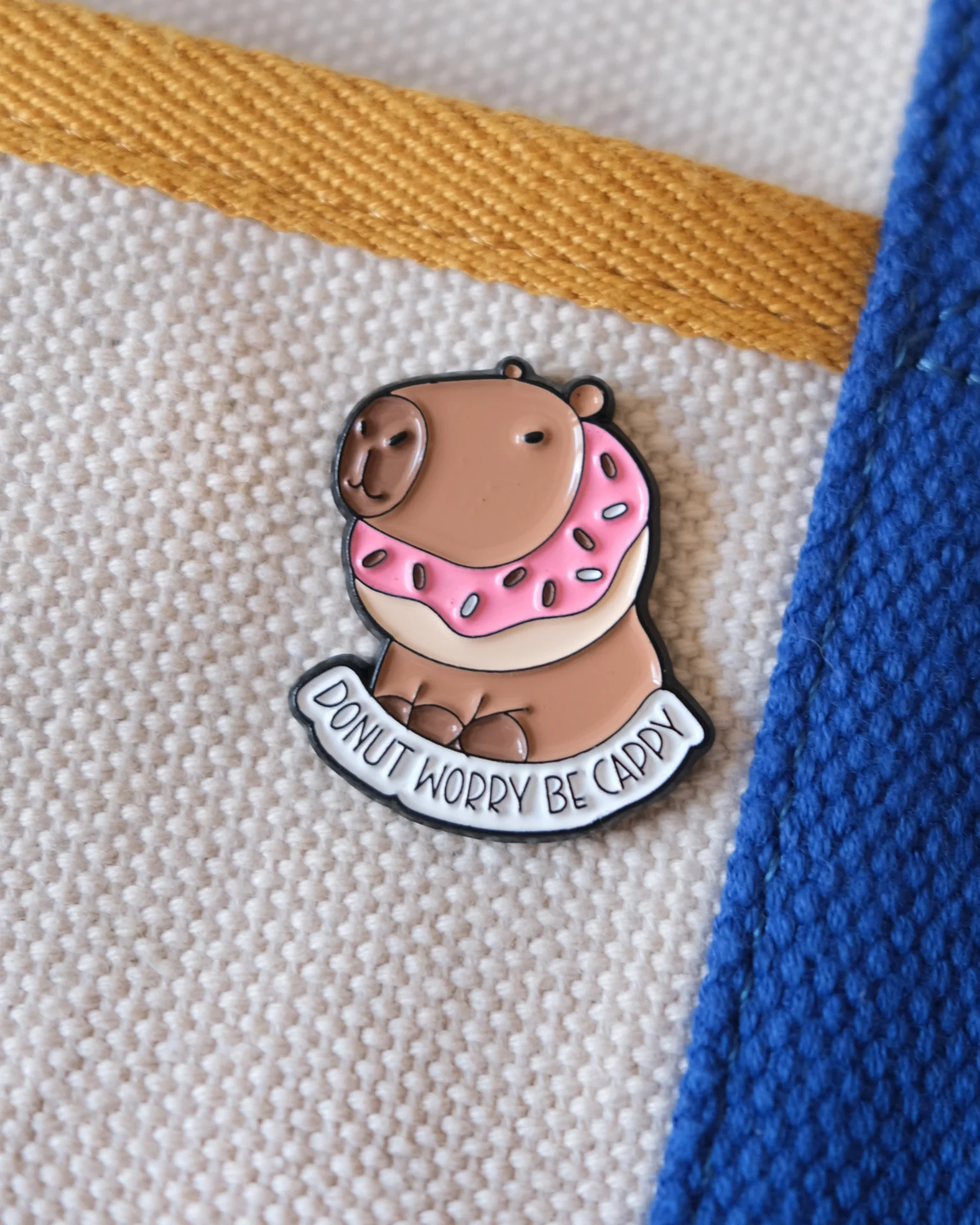 Donut Worry Be Cappy Enamel Pin - Image 2
