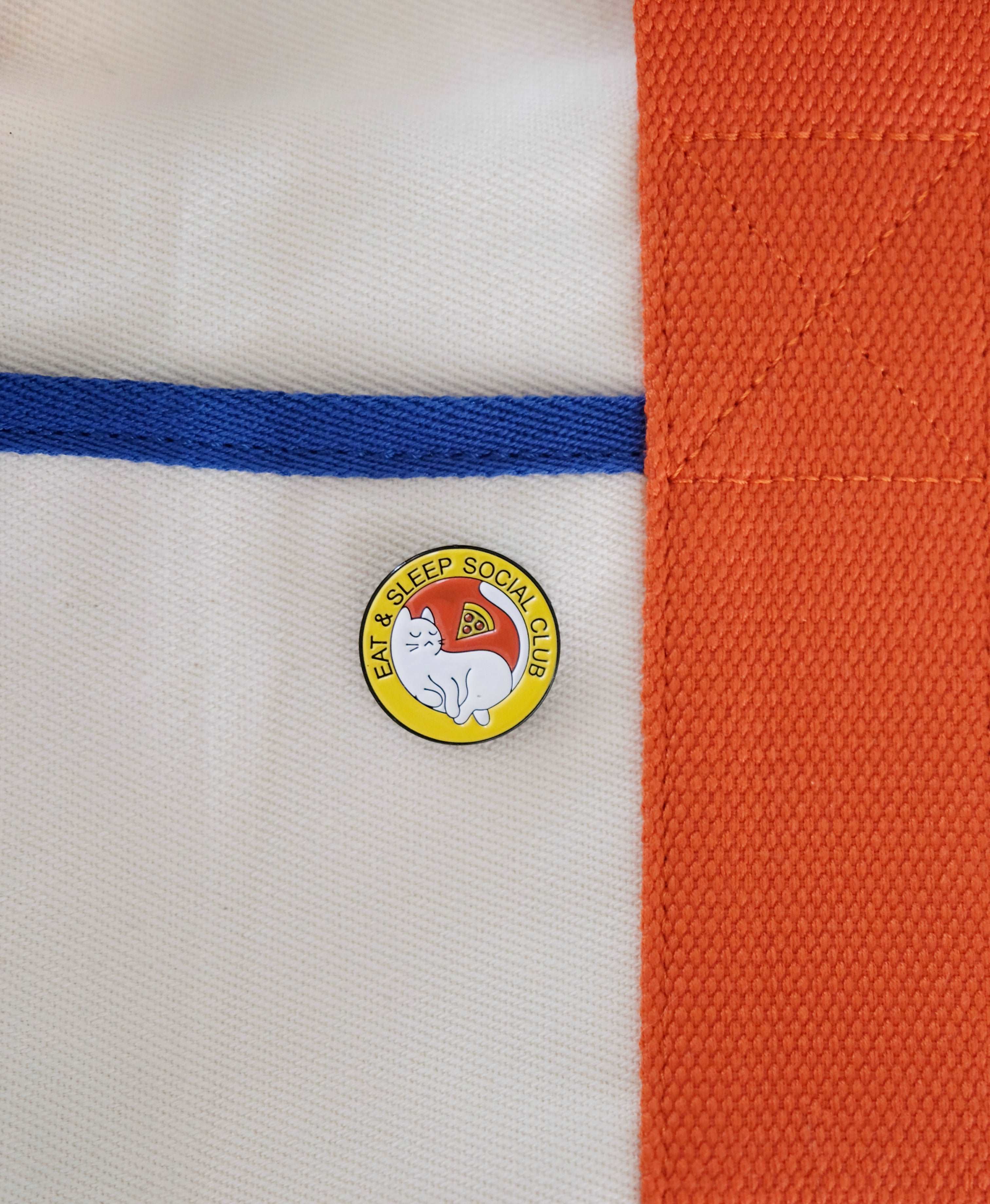 "Eat and Sleep Social Club" Enamel Pin - Image 3