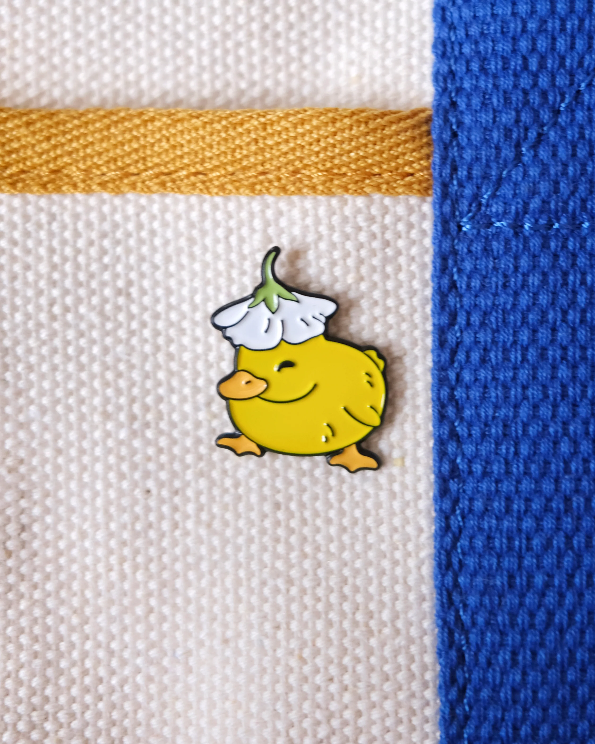 Flower Duck Enamel Pin - Image 3