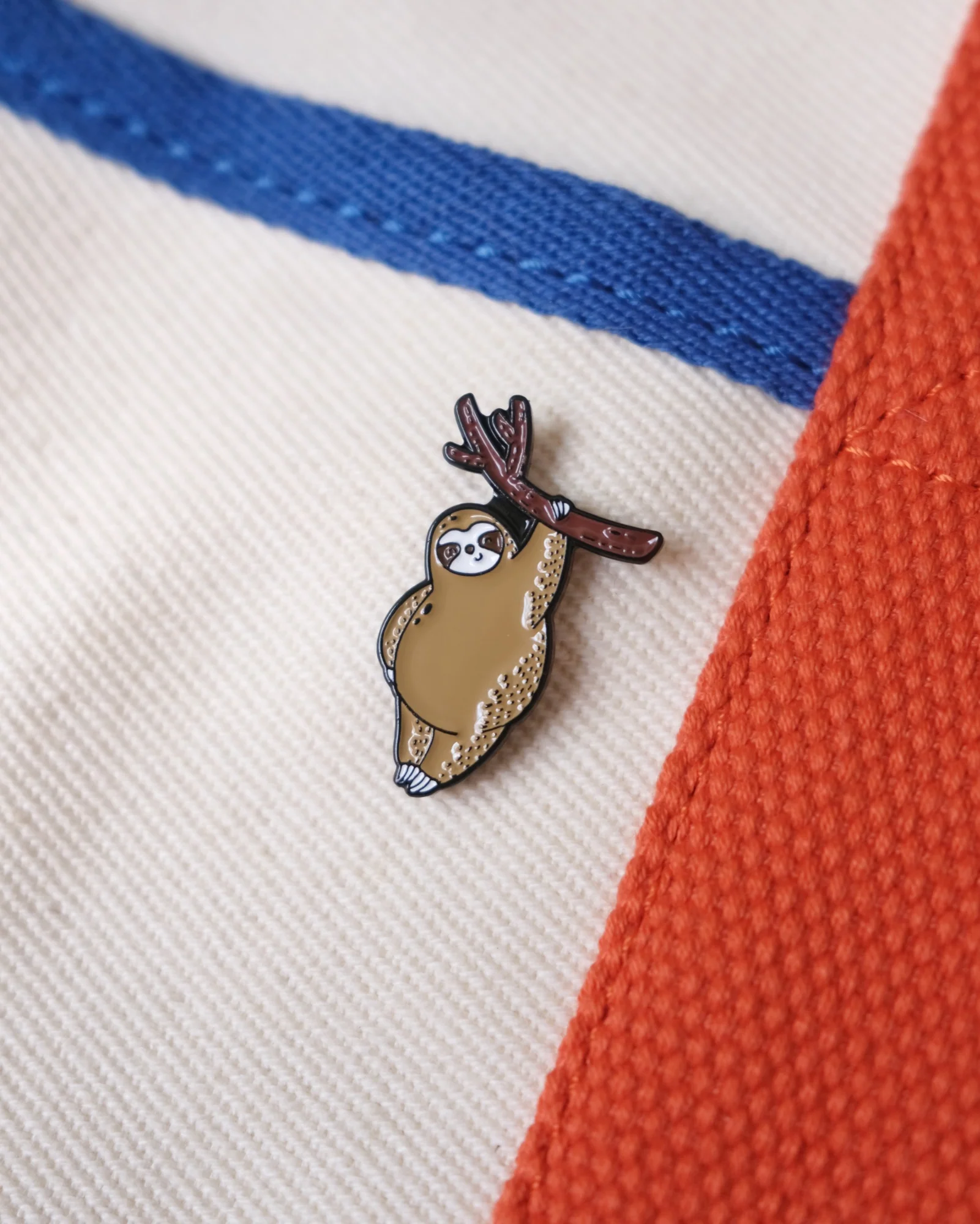 Hanging Sloth Enamel Pin - Image 2