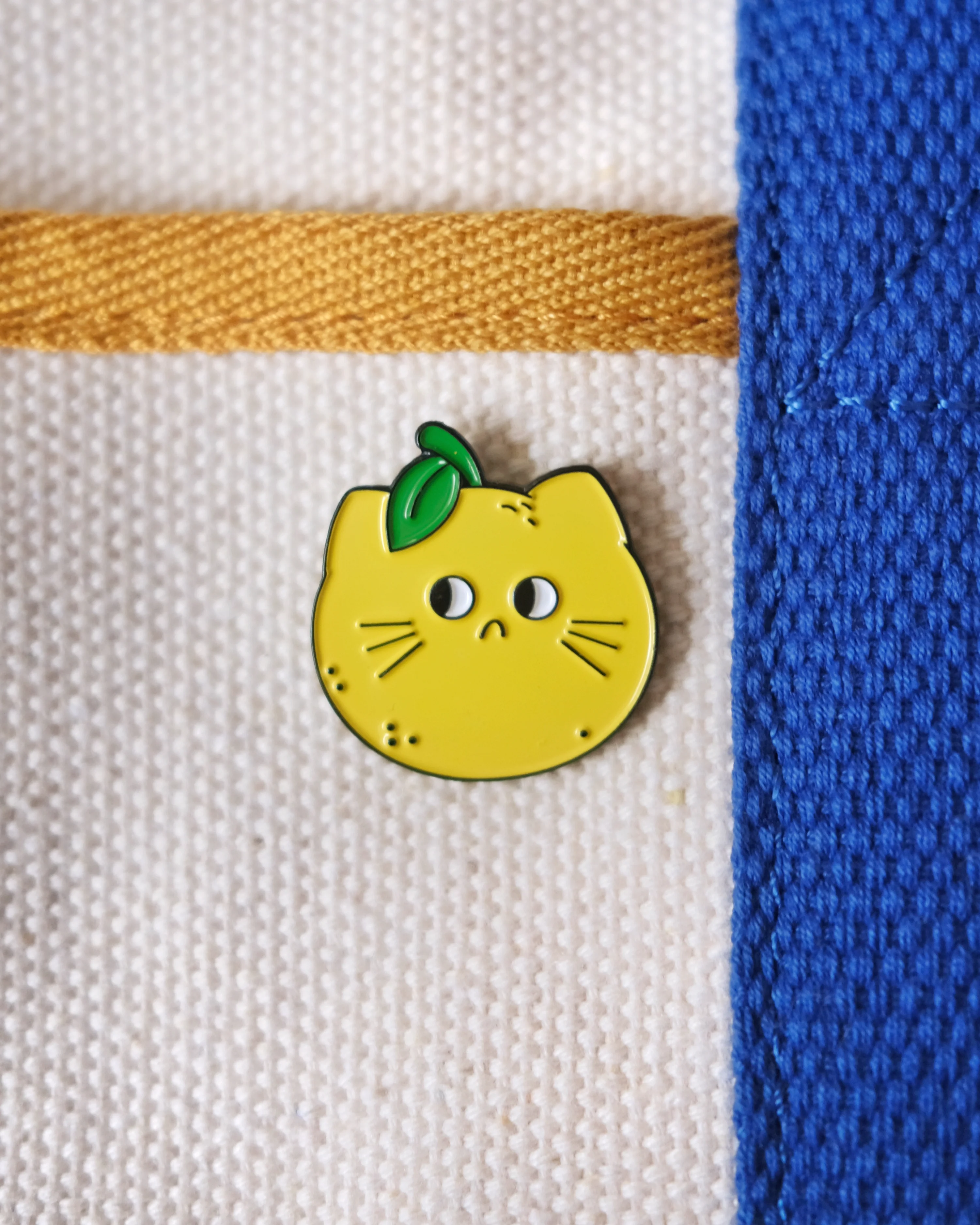 Lemon Cat Enamel Pin - Image 2