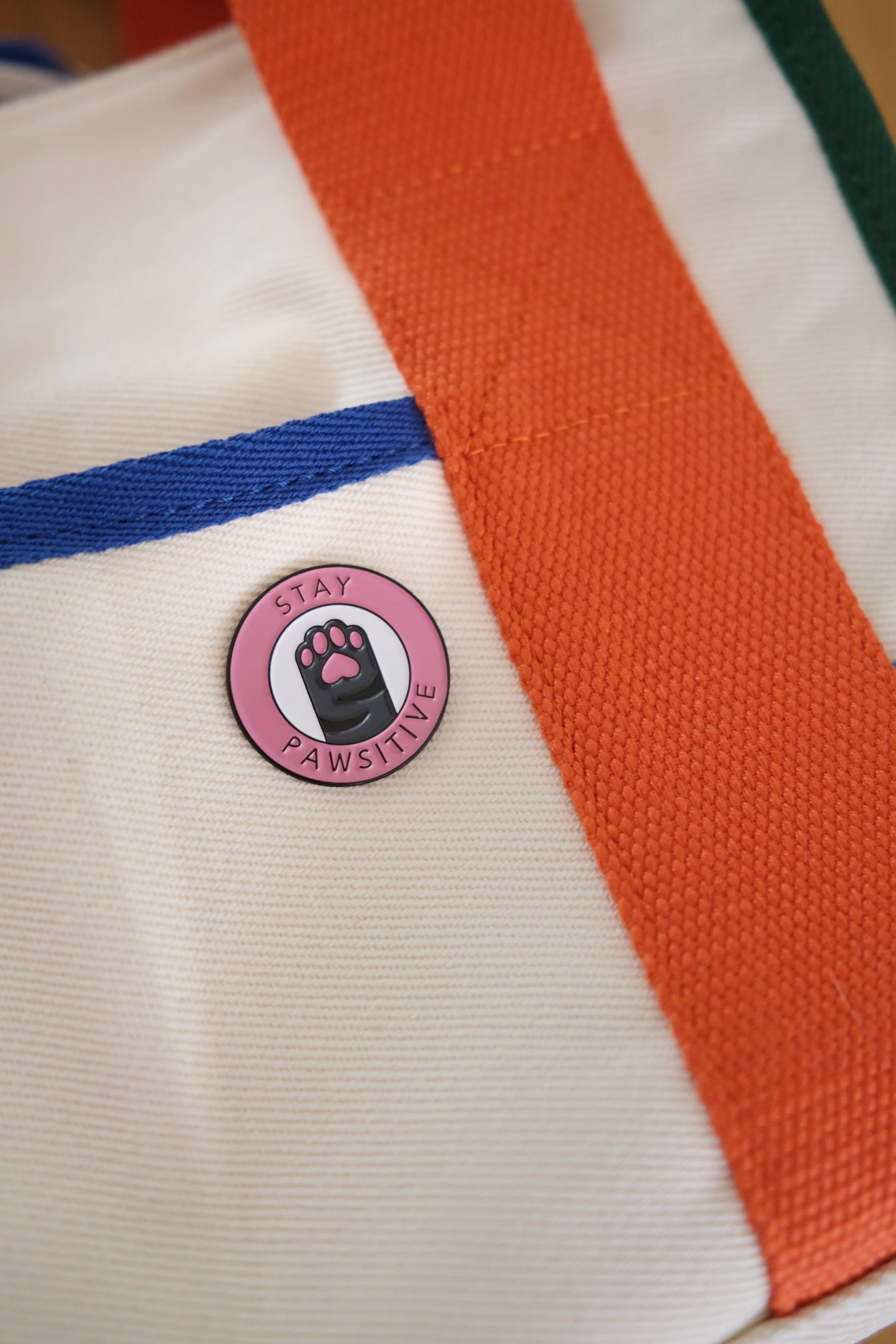 “Stay Pawsitive” Enamel Pin - Image 4