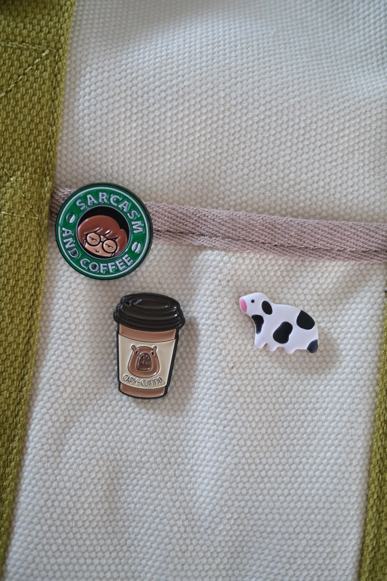"Sarcasm and Coffee" Enamel Pin - Image 7