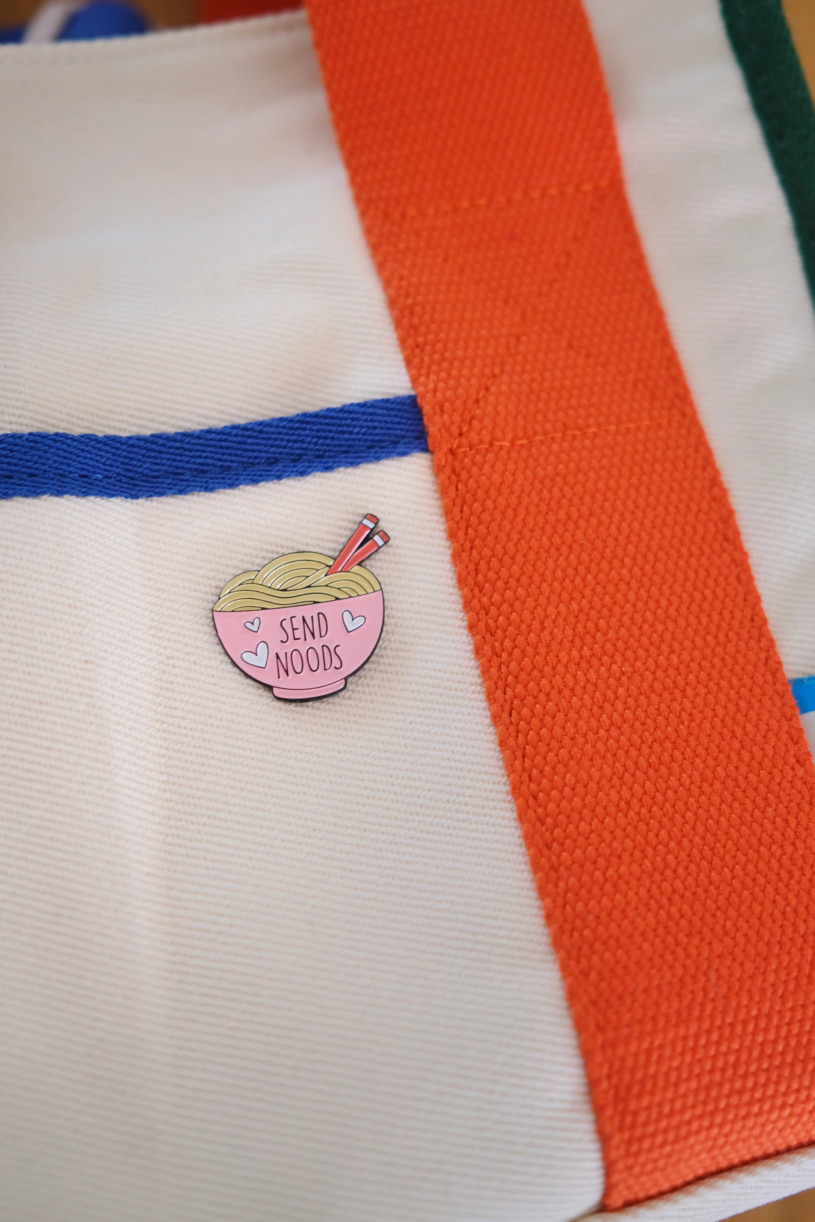 Pink “Send Noods” Enamel Pin - Image 4