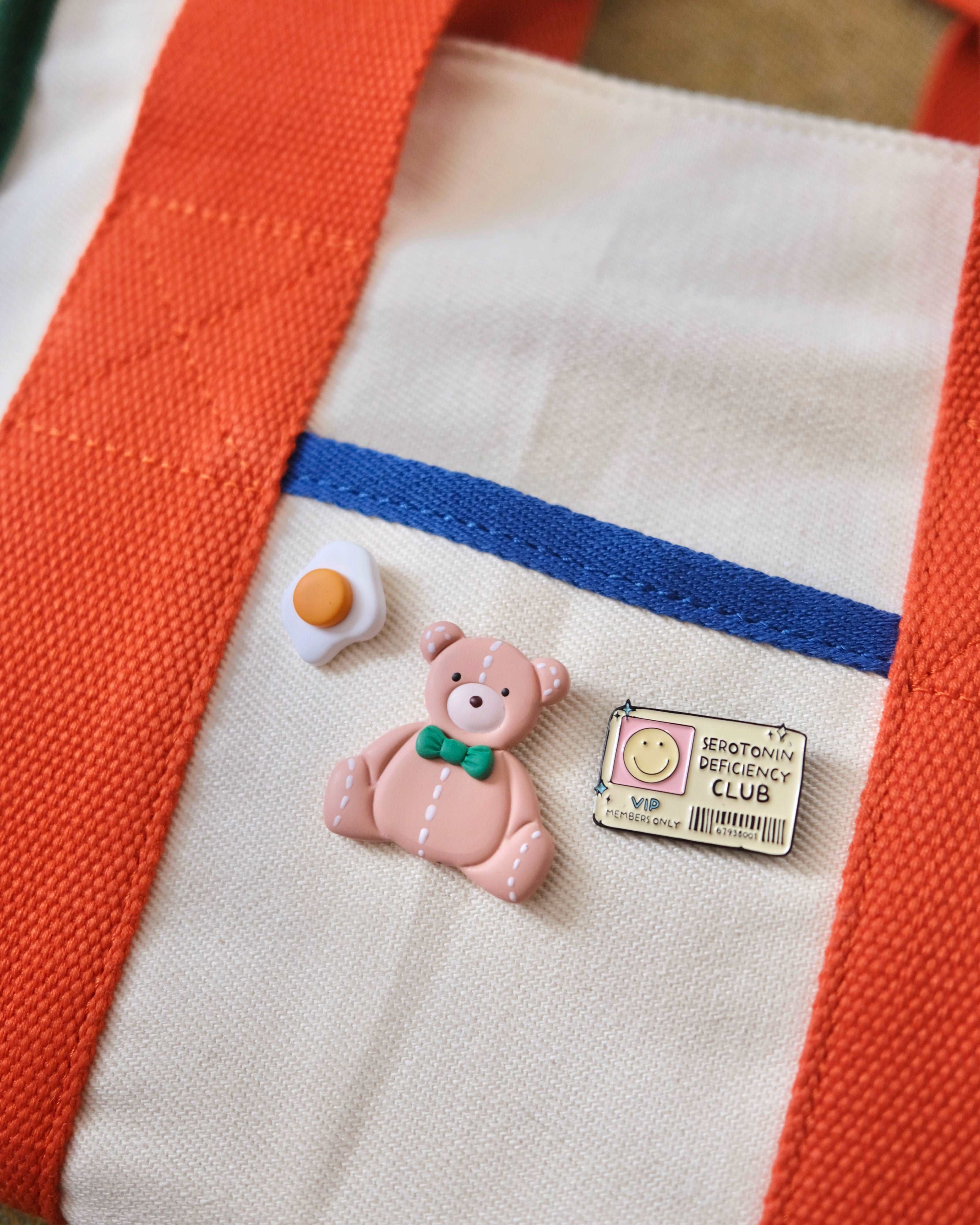"Serotonin Deficiency Club" Enamel Pin - Image 2