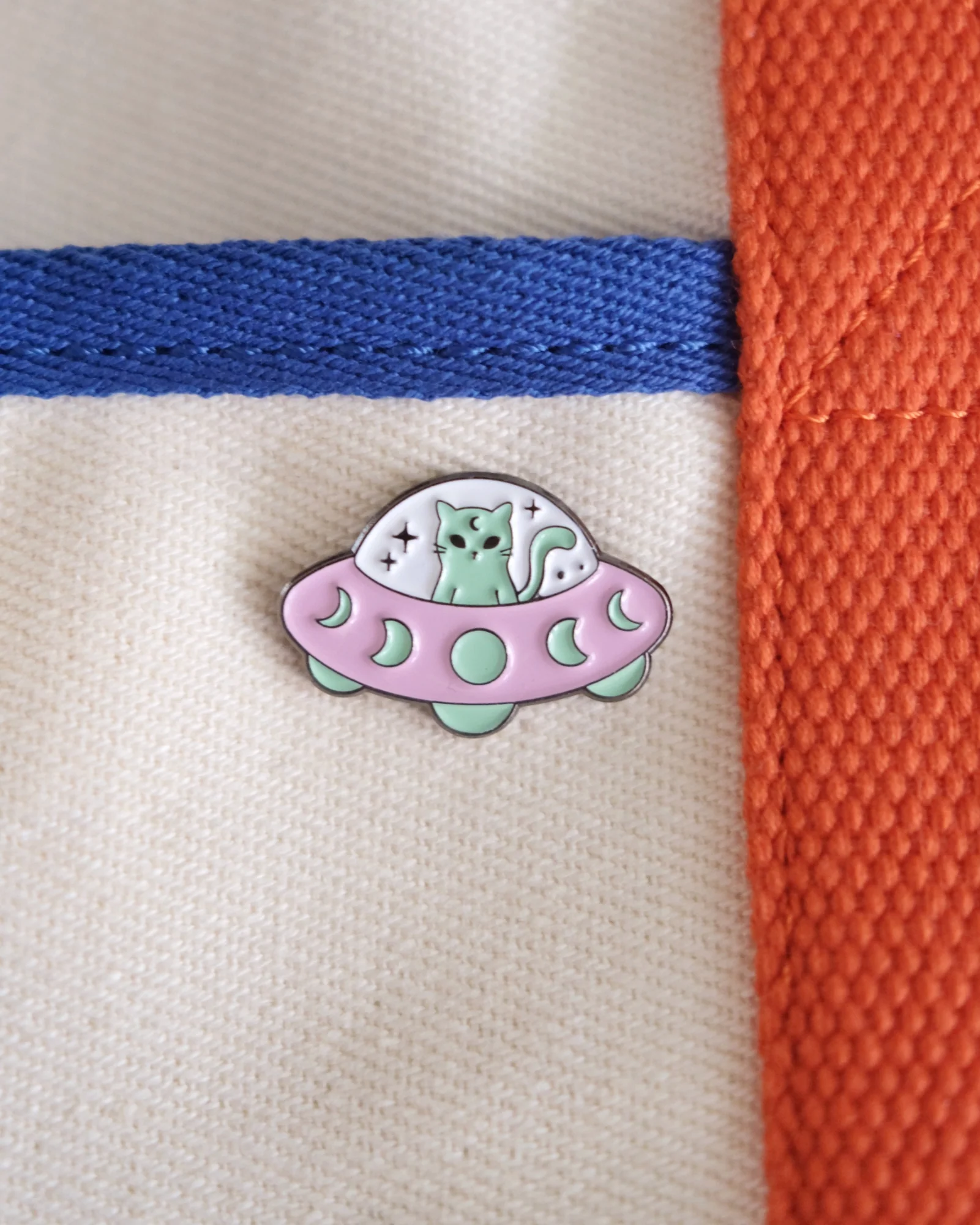 Space Ship Cat Enamel Pin