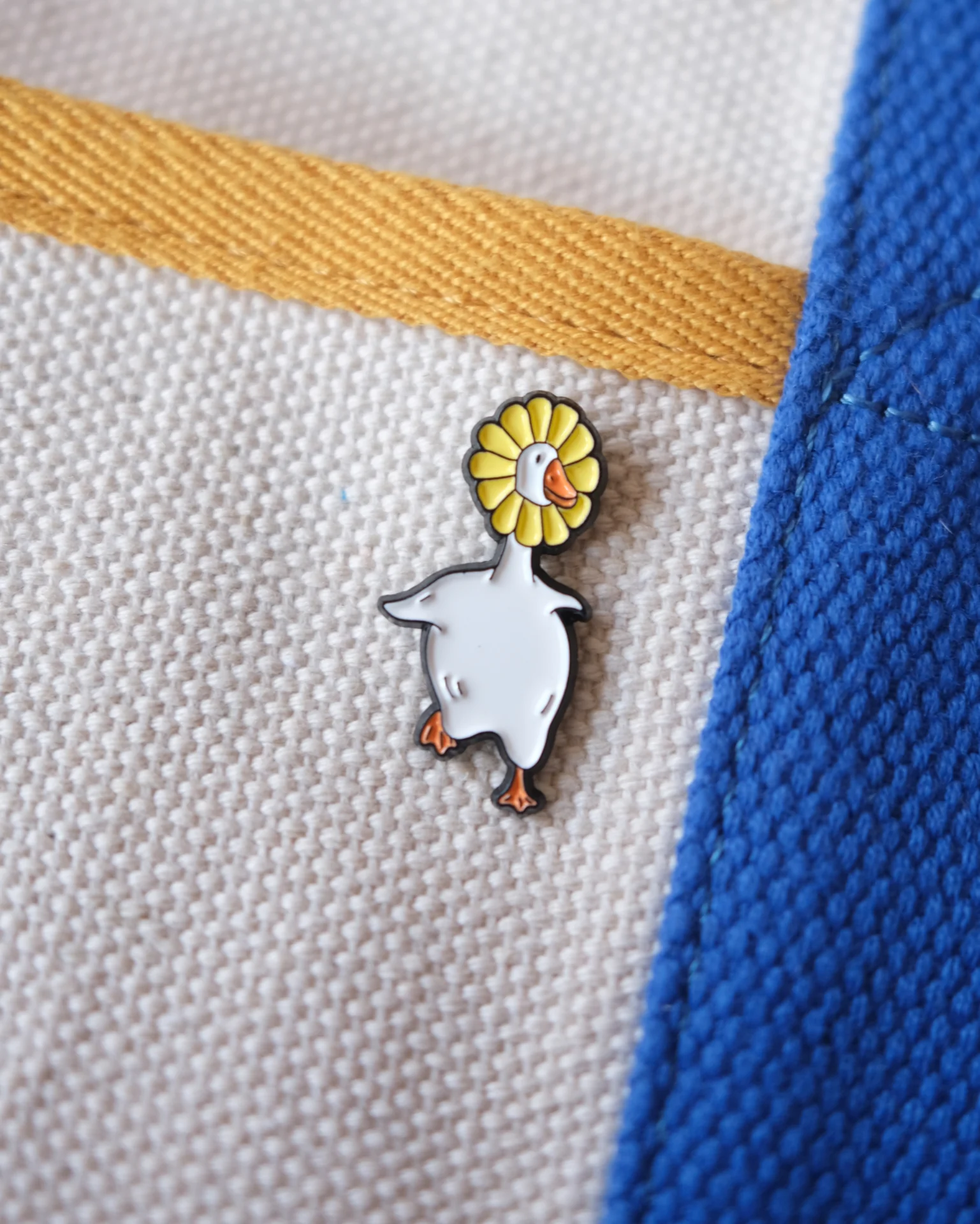 Sunflower Goose Enamel Pin - Image 4