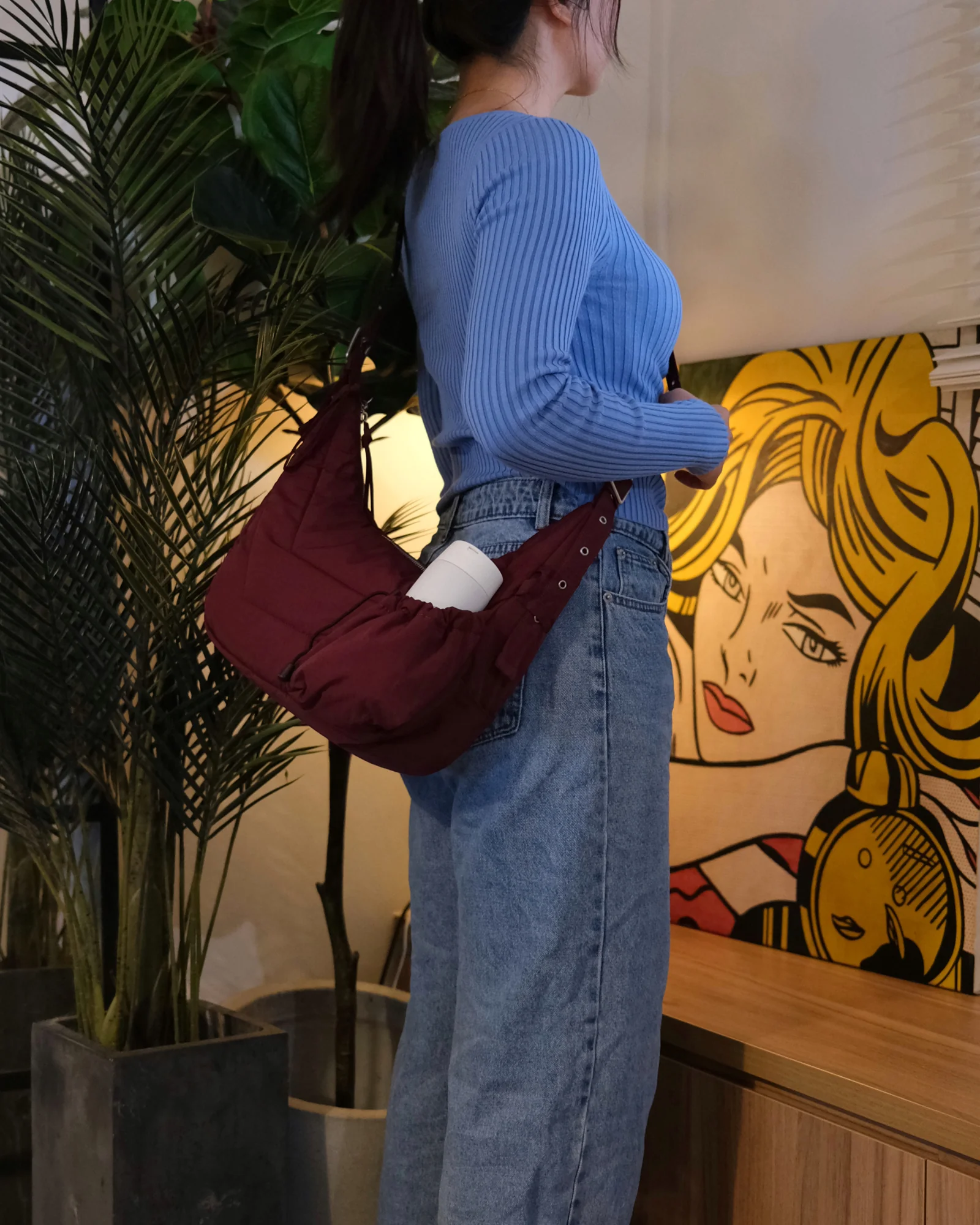 The Medium Utility Bag - Merlot - Image 7